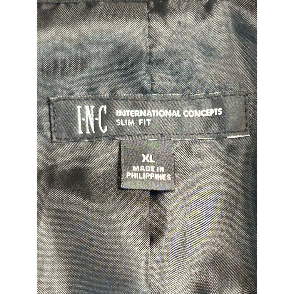 International Concepts Women's XL Black Faux Leather Career Blazer Office Jacket - Picture 3 of 9